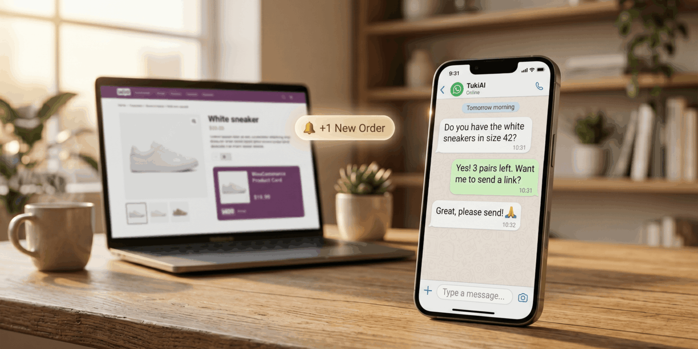 AI sales and service agent for WooCommerce stores TukiAI